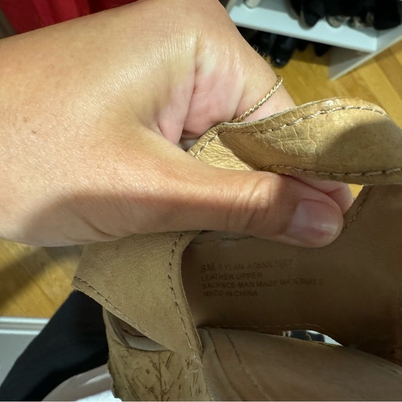 Franco Sarto Leather and Cork Platform Heels Sandals - Tan - Picture 4 of 4